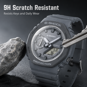 Protecteur d'écran pour montre intelligente, film en verre transparent résistant aux chocs et à la lumière bleue pour Casio <span class=keywords><strong>GA</strong></span> <span class=keywords><strong>2200</strong></span> <span class=keywords><strong>GA</strong></span> 2110 - Product Image 4