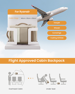 Sacs de cabine Ryanair légers et imperméables 40x30x20 sous le siège, <span class=keywords><strong>sac</strong></span> <span class=keywords><strong>à</strong></span> <span class=keywords><strong>dos</strong></span> de voyage 20L, bagage <span class=keywords><strong>à</strong></span> main <span class=keywords><strong>pour</strong></span> avions Ryan Air, convient aux bagages de 14 pouces - Product Image 2