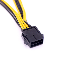 PCIE Kabel Catu Daya Adaptor Kartu Video Grafis, 8 Pin Ke Dual 8 (6 + 2) Pin VGA, Kabel Catu Daya Adaptor Kartu Video Grafis 0.2M