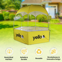 Tente rétractable de gazebo d'auvent de chapiteau de dôme personnalisé résistant au vent tente ronde de 10ft tente de gazebo tente de festival de nourriture