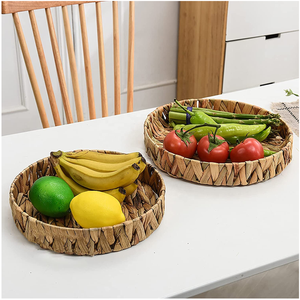 Plateau à jacinthe d'eau en bonbon avec plateau de service en forme de roue à quatre sections pour décor de salon/hôtel - Product Image 5