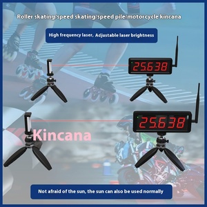Temporizador Láser Digital Inalámbrico Portátil, Mini Postes de Velocidad para Pista de Atletismo, Patinaje sobre Ruedas y Motociclismo, Dorado - Product Image 4