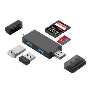 7 En 1 USB Micro USB tipo C Todo en 1 Lector de tarjetas Multi SD TF OTG