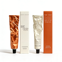 Tube cosmétique vide en aluminium personnalisé, 75 ml, 80 ml, 100 ml, pour crème pour les mains, avec bouchon à vis.