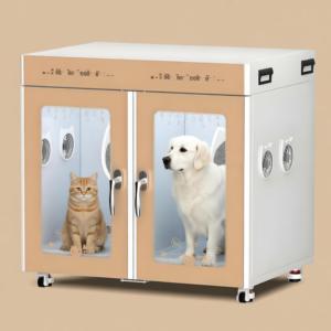 Cabina Secadora para Mascotas de 350L, Moderna, de Lujo, Antibacteriana, de Acero Inoxidable, Ecológica, para Gatos y Perros, para el Hogar o Salón de Peluquería Canina - Product Image 1