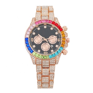 <span class=keywords><strong>Relojes</strong></span> de <span class=keywords><strong>Diamantes</strong></span> Coloridos de Lujo al por Mayor en China, <span class=keywords><strong>Relojes</strong></span> de Hombre con <span class=keywords><strong>Diamantes</strong></span> de Imitación, Estilo Hip Hop, Dorados y Brillantes - Product Image 3