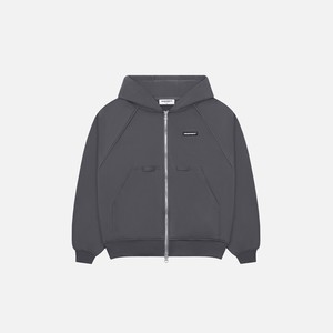 S-ON THE GO HOODIE ZIP Custom 400GSM Heavy Weight Boxy Oversized French Terry Flannel Hoodie Zip Sick - Product Image 3