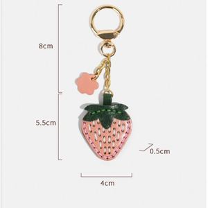 YY Luxury Strawberry <b>Bag</b> <b>Charm</b> Key Chain New Design Women Cute Fruit <b>Bag</b> <b>Charms</b> Strawberry Keychain <b>Charms</b> for Gifts - Product Image 2
