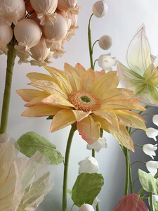 Fleur géante en organza personnalisée haut de gamme, fleur artificielle énorme de 200 cm de hauteur pour la décoration florale de mariage, événements en plein air - Product Image 6