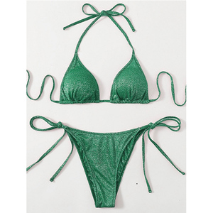 Trajes de Baño al por Mayor, Bikini Triangular, Ropa de Baño Sexy, Trajes de Baño <span class=keywords><strong>para</strong></span> Playa, Conjunto de Bikini Personalizado de Cintura Baja - Product Image 5