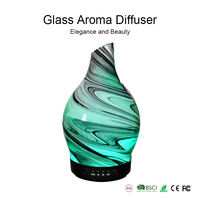 Nouveauté 2026 : Diffuseur d'arômes en verre marbré 150 ml pour Yoga et Spa, avec lumière LED 7 couleurs, diffuseur de parfum ultrasonique