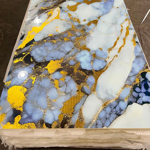 Adhesivo de pared de azulejo de mármol impermeable grueso <span class=keywords><strong>fondo</strong></span> de sala de estar tablero de PVC inodoro baño pegatina Cocina - Product Image 3