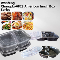 Boîte à bento rectangulaire en PP à 2 compartiments, durable et de haute qualité, pour la restauration à emporter et les événements culinaires