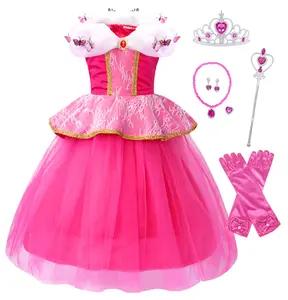 2023 Cosplay Kostuum Kinderen Kinderen Fancy Carnaval Kerstmis Halloween Prinses Jurk Elsa Anna Belle Rapunzel Jurk Voor Meisjes