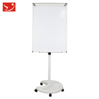 Tableau blanc magnétique métallique portable sur pied, simple face, pour exposition, bureau, enseignement, mémo, écriture - Modèle YT-18