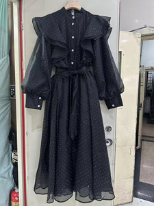 Robes de Designer pour <span class=keywords><strong>Femme</strong></span>, Élégantes Robes Roses Chic et Tendance Coupe Slim, Vêtements de Fête Décontractés à Manches Longues, Robes Discrètes pour l'Église ODM OEM - Product Image 5