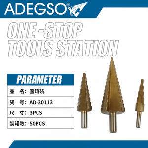 Wholesale Supplier's 3PCS Multipurpose <b>Step</b> <b>Drill</b> <b>Bit</b> Set <b>for</b> <b>Metal</b> & Wood Drilling - Product Image 1