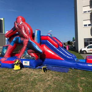 Vente chaude Xinyue PVC <span class=keywords><strong>Spider</strong></span>-<span class=keywords><strong>Man</strong></span> Terrain de Jeu Gonflable Combo <span class=keywords><strong>Jeux</strong></span> et Toboggan 7x4m Conception Pliante Souffleur Unisexe Tous Âges - Product Image 1