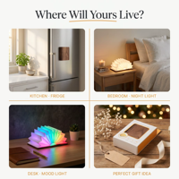 Lampe pliable sans fil personnalisée de la collection Dubaï, format mini, aimant de réfrigérateur, 300 mAh, lumière chaude RGB, pour musées et magasins