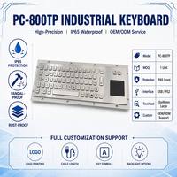 Teclado Industrial de Acero Inoxidable Personalizado de Precisión IP65 Resistente al Agua, 67 Teclas con Panel Táctil USB para Kiosco Médico, Máquina CNC