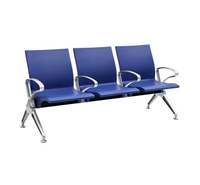 Chaises d'attente en métal au design moderne pour hôpital, clinique, aéroport, banque et école - Sièges triples