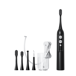 Brosse à <span class=keywords><strong>dents</strong></span> électrique intelligente 3-en-1 personnalisée avec blanchiment des <span class=keywords><strong>dents</strong></span>, 5 modes, irrigateur rechargeable, poils souples, étanche IPX7 - Product Image 1