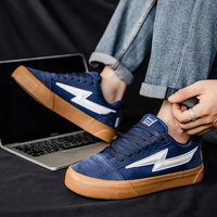 Chaussures personnalisées en toile Chaussures de skate imprimées à semelle épaisse pour hommes Chaussures de sport décontractées à la mode pour la marche