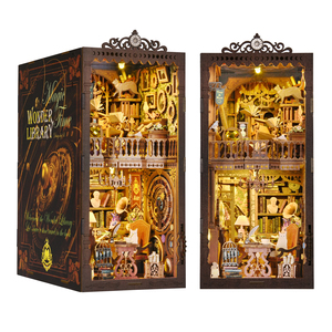 Kit DIY para Rincón de Lectura y Casa de Muñecas de Madera - Kit de Arquitectura de Casa <span class=keywords><strong>en</strong></span> Miniatura con Muebles para Muñecas para Exhibición Creativa - Product Image 4
