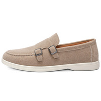 Chaussures classiques en cuir PU pour hommes, personnalisables avec logo, mocassins souples noirs pour la conduite, vente en gros