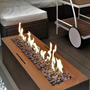 Customized <b>Outdoor</b> Patio Steel Frame Charcoal Gas Firepit Corten Steel <b>Table</b> - Product Image 1