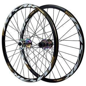 Bộ bánh xe đạp MTB mạ điện lấp lánh 26/29/27.5 inch, trục xuyên tâm, moay-ơ 100/142 XD/HG/MS, vành 32H, nan hoa 6 chấu, bánh xe đạp - Product Image 4