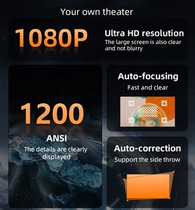 Projecteur numérique LED Full HD 1080P 3D Cinema Wifi 1200 ANSI Lumens 4K Haute Luminosité 5G Smart TV pour Réunions, Jeux Vidéo et Présentations - Product Image 2