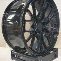 Nouvelles jantes en alliage d'aluminium forgé 6061 T6, design Hyper Black Mesh, pressées 12000T, certifiées TUV JWL VIA Std S2-00047, 18-23, personnalisées