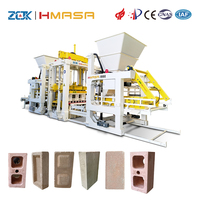 Machine de fabrication de blocs creux en béton à faible tension et haute efficacité avec pompe hydraulique PLC automatique, ligne de production de briques HMS1800