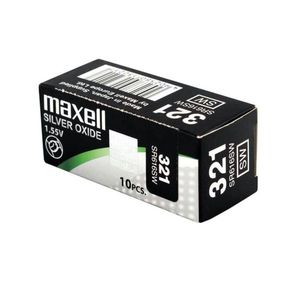 Batería Desechable de Óxido de Plata Maxell MAX 321 1.55V SR616SW Paquete de 10 para Relojes - Product Image 1