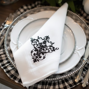 ผ้าเช็ดปากผ้าลินินคุณภาพสูงงานปักครอสติชงานฝีมือปักลวดลายบนโต๊ะอาหารงานปักงานฝีมือ - Product Image 1