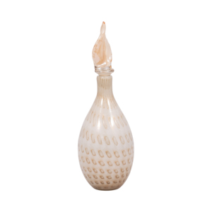 Vaso in vetro a goccia con decorazione a foglia per soggiorno, camera da letto, ufficio, tavolo - Product Image 1