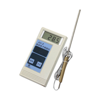 Termometer Beton Digital Otomatis Laboratorium, Layar Digital, Presisi Tinggi, Genggam, Bahan Stainless Steel, Satu Kanal