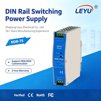 Alimentation à découpage compacte 75W 24V 3.2A sur rail DIN SMPS NDR-75-24, transformateur régulé à sortie unique pour pilote PLC