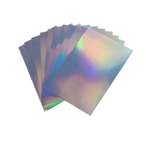 Ultra Holographic Adhesive 3D Effect PET Vinyl 20 Sheets Printable Vinyl Pack Laser Rainbow Sticker Paper For Digital Print