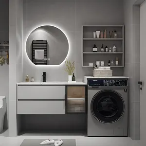 Sintered Stone Washing Table Bathroom Cabinet Washing Machine Integrated Cabinet Laundry Cabinet