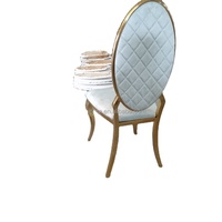 Personnalisé Or Cadre Serpent Pieds Velours Tissu Ananas Motif Dos Coussin En Acier Inoxydable De Mariage Banquet À Manger Chaise