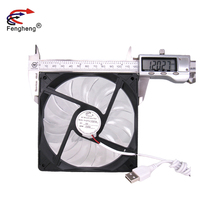 Fengheng — ventilateur d'air 12v 24v 120mm 120x120x18mm, Axial, sans balais, Transparent, avec connecteur USB, courant continu