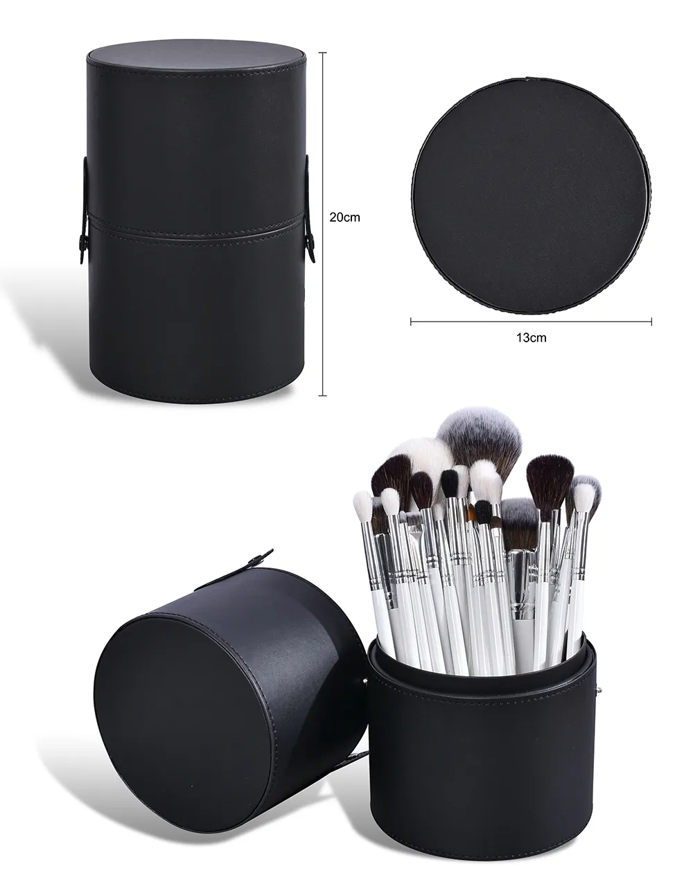 BUEYA 30 pieces White color goat Professional Artist Makeup Brush Set Make up Academy School Natural hair cosmetic Brush set