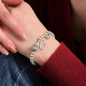 925 Sterling Silver Rabbit <b>Beaded</b> <b>Bracelet</b> For Women Minimalist Cartoon Animal Zodiac Charm Jewelry Everyday Wear - Product Image 3
