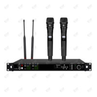 Microphone sans fil dynamique AD4D-3, système analogique 2 canaux, alimenté par piles AA, connecteur XLR, UHF PLL, portable, multibandes 50 MHz