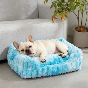 Tempat Tidur Hewan Peliharaan Bulu Kelinci Mewah, Hangat di Musim Dingin, Terbungkus Sepenuhnya, Sofa Anjing Kucing yang Nyaman, Bantal Lembut, Sarang Hangat untuk Hewan Peliharaan Indoor Kecil dan Sedang - Product Image 2