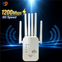 Amplificateur de signal Wi-Fi bi-bande Gigabit 1200 Mbps, répéteur d'extension de réseau sans fil qui traverse les murs