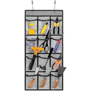 Clothing Organizer 11 Pockets PVC Rectangular Hanging Closet <b>Storage</b> <b>For</b> Cell Phones Calculators Jewelry Underwear Socks - Product Image 3