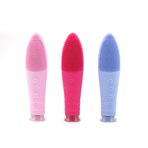 Silicone Facial Cleansing Brush USB Rechargeable Vibrating <b>Massage</b> Face Cleaner Portable Electric Skin Care <b>Tool</b> - Product Image 1